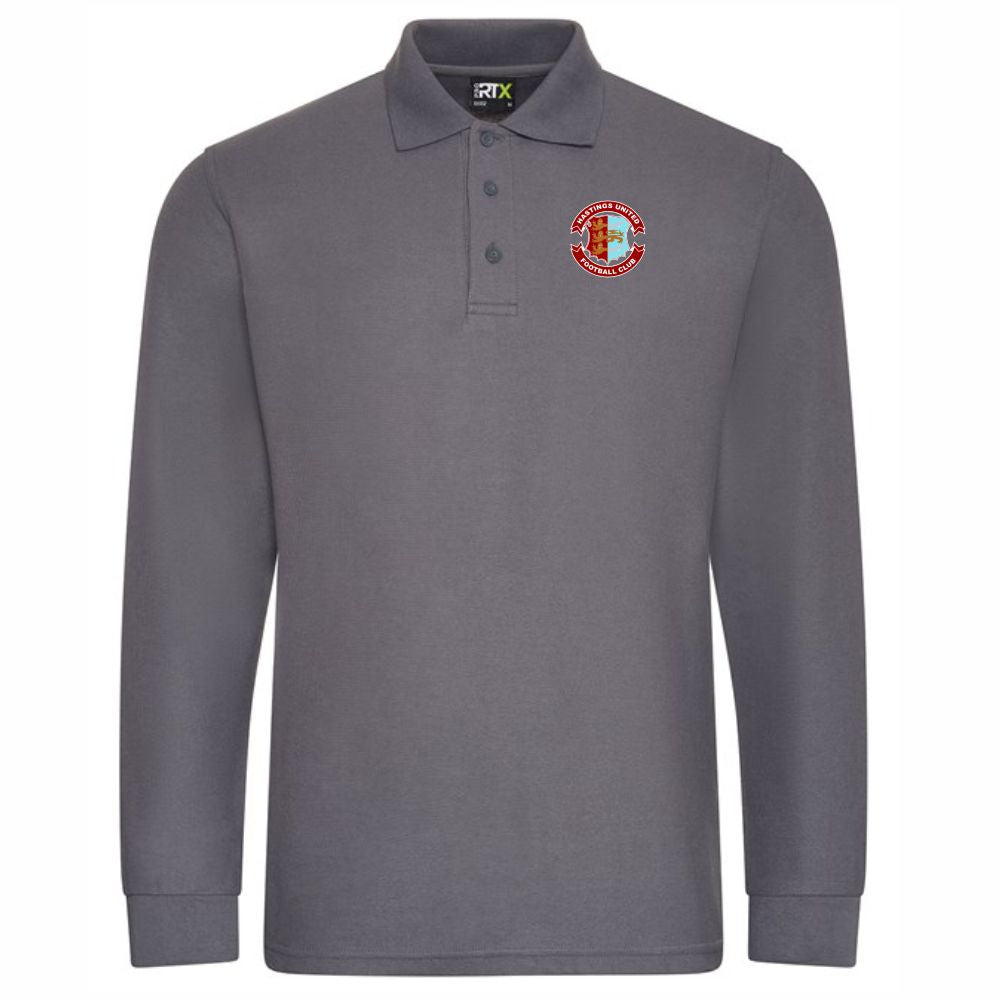 HASTINGS UNITED FC – RETRO L/S POLO SHIRT – available in 4 colours