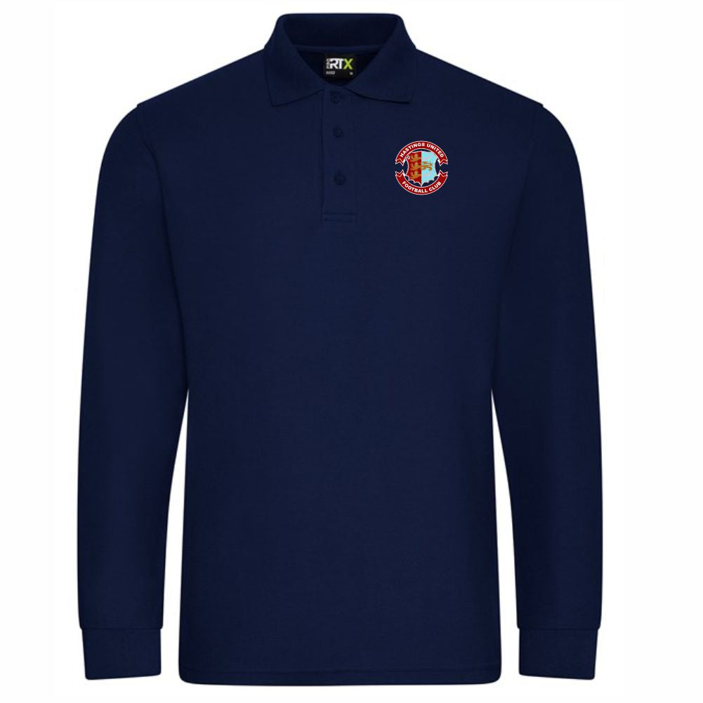 HASTINGS UNITED FC – RETRO L/S POLO SHIRT – available in 4 colours