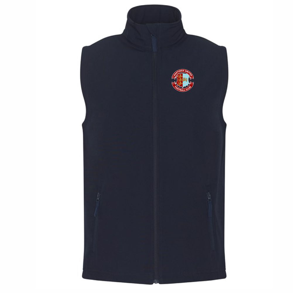 HASTINGS UNITED FC – RETRO PRO SOFTSHELL GILLET – Available in 3 colours