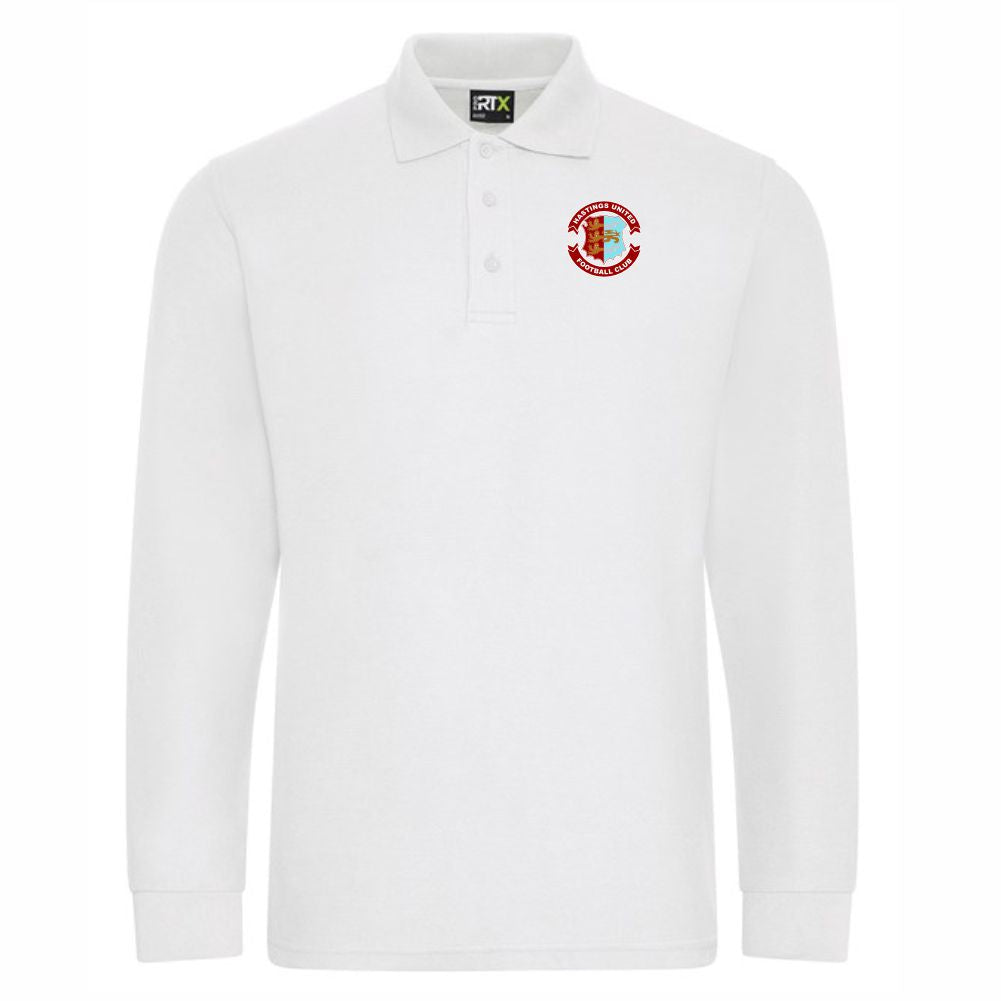 HASTINGS UNITED FC – RETRO L/S POLO SHIRT – available in 4 colours