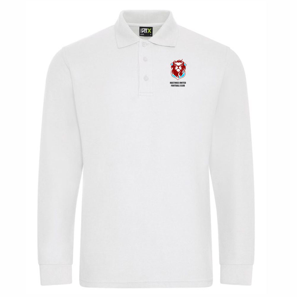 HASTINGS UNITED FC – CLUB L/S POLO SHIRT – available in 4 colours
