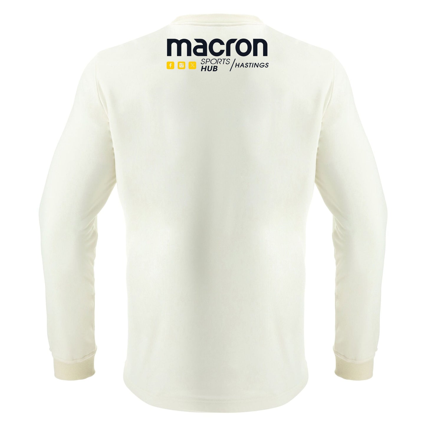 HASTINGS AND ST LEONARDS PRIORY JNR WRIGHT LONGSLEEVED WHITE MATCH TOP Macron Sports Hub Hastings