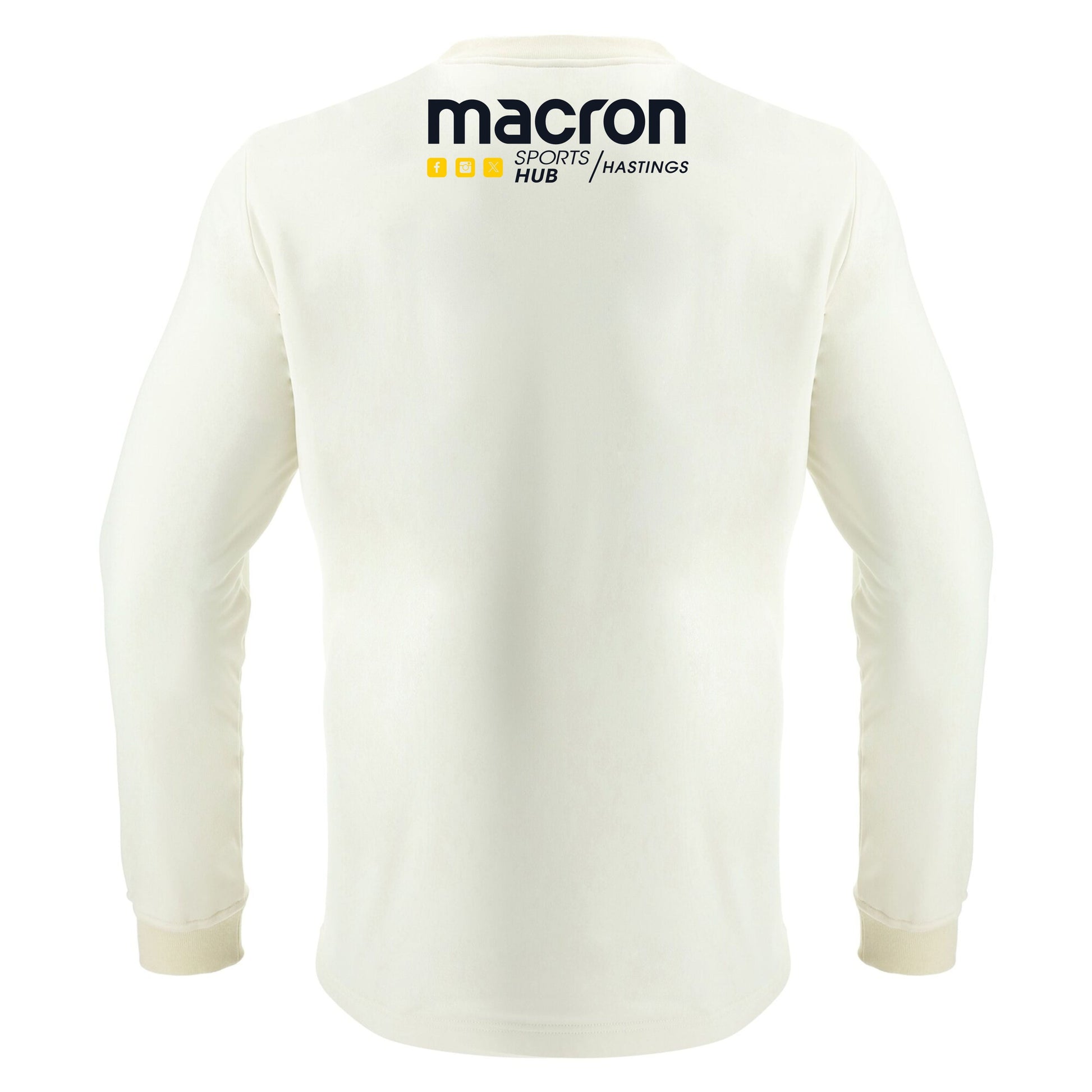HASTINGS AND ST LEONARDS PRIORY JNR WRIGHT LONGSLEEVED WHITE MATCH TOP Macron Sports Hub Hastings