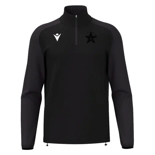 ALL STARS COACHES ISEN 1/4 TRACKSUIT TOP BLACK Macron Store Hastings