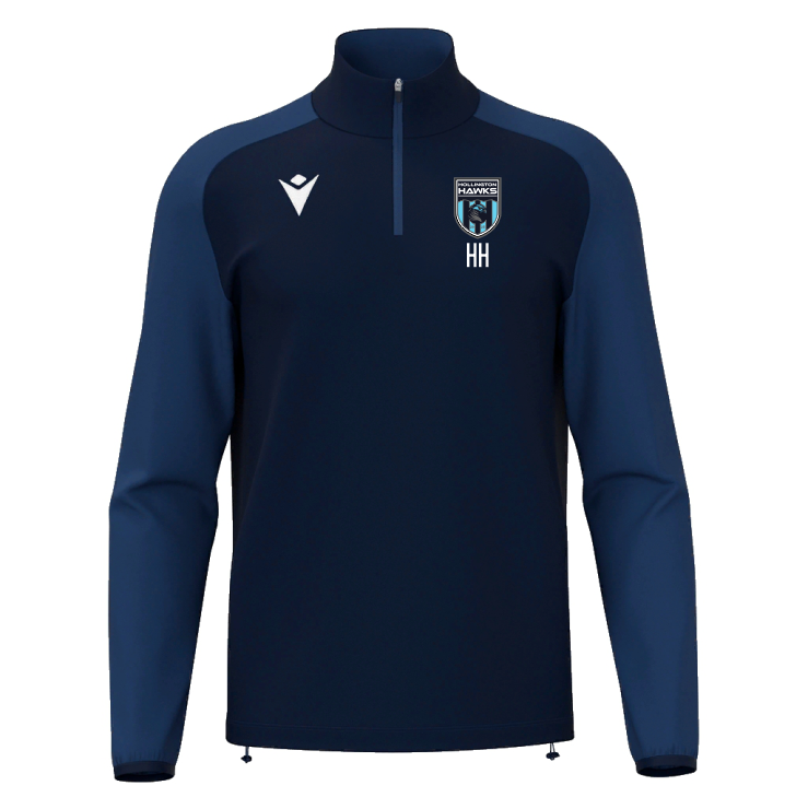 HOLLINGTON HAWKS FC SNR ISEN NAVY TRAINING 1/4 ZIP Macron Store Hastings