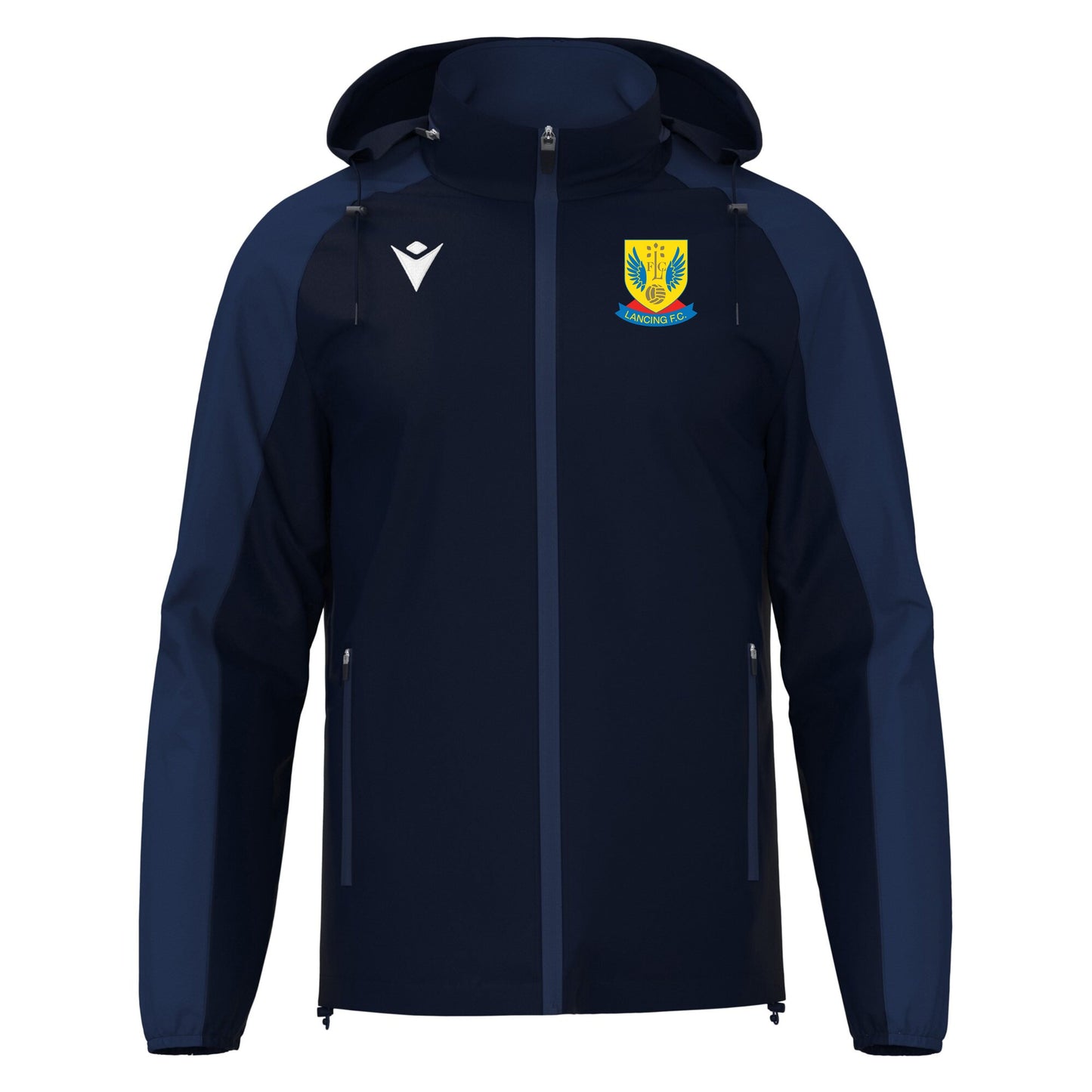 SNR LANCING FC NAVY RIVENDELL FLEECELINED RAINJACKET Macron Store Hastings