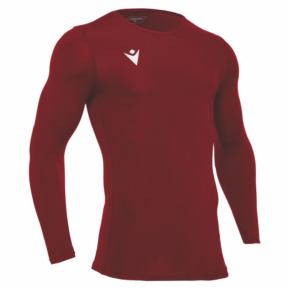 LITTLE COMMON JNR HOLLYTECH BASELAYER - BURGUNDY Macron Sports Hub Hastings