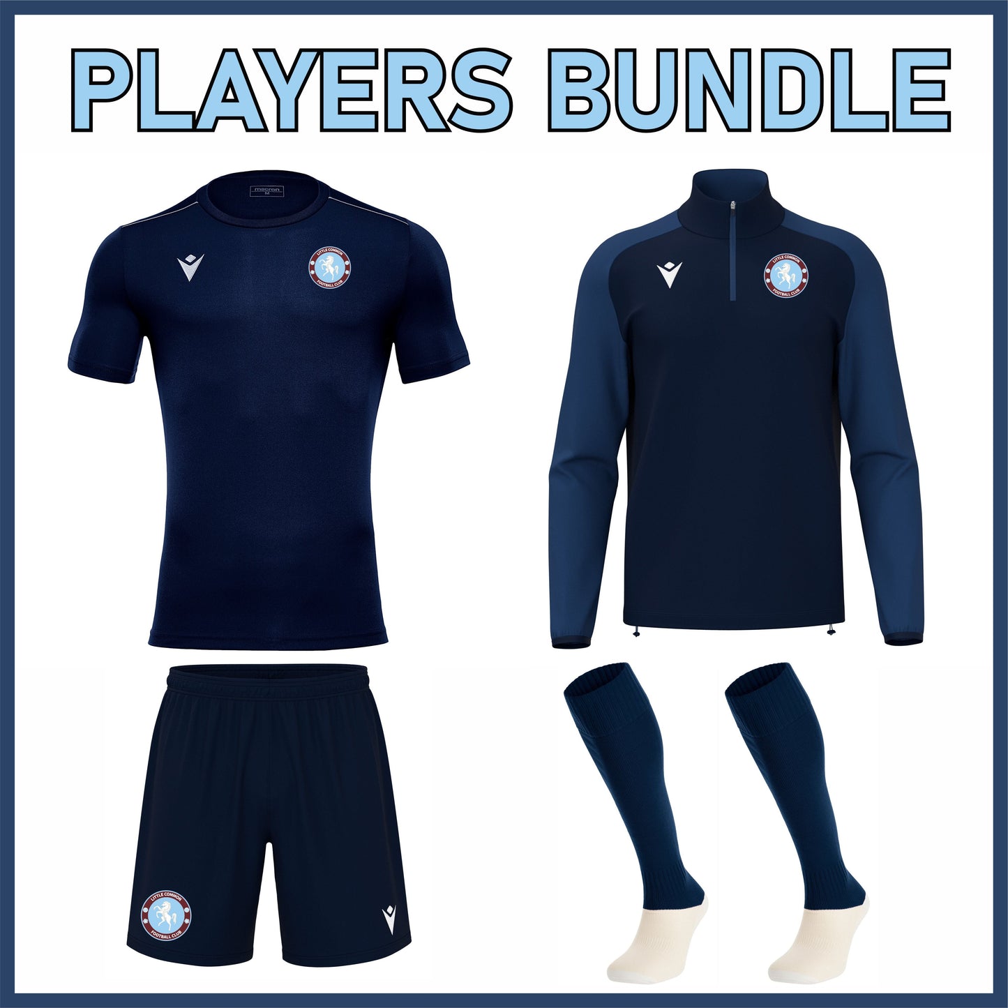 LITTLE COMMON FC SNR PLAYERS BUNDLE Macron Sports Hub Hastings