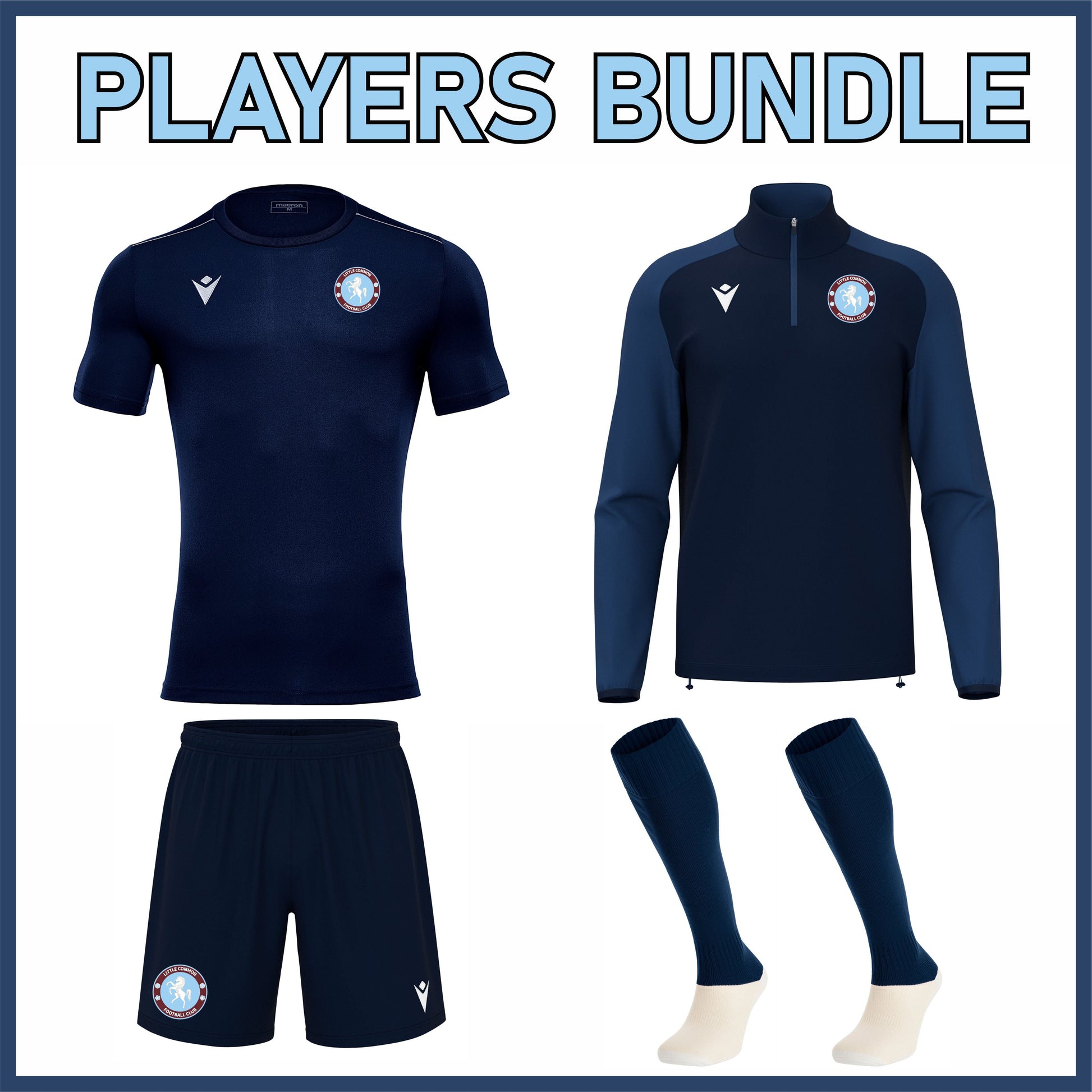 LITTLE COMMON FC SNR PLAYERS BUNDLE Macron Sports Hub Hastings