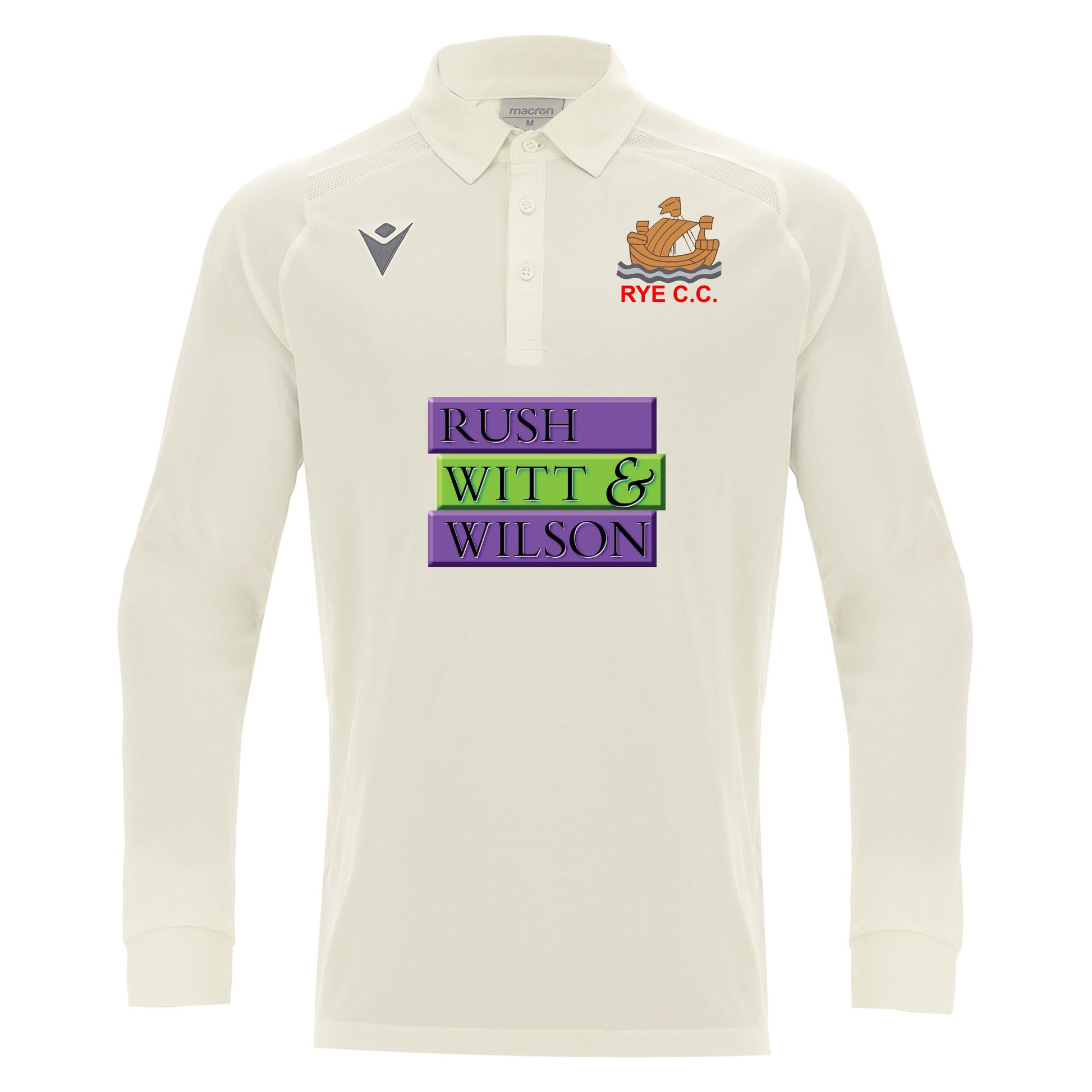 RYE C.C YOUTH HUTTON LONG SLEEVE MATCH SHIRT Macron Sports Hub Hastings