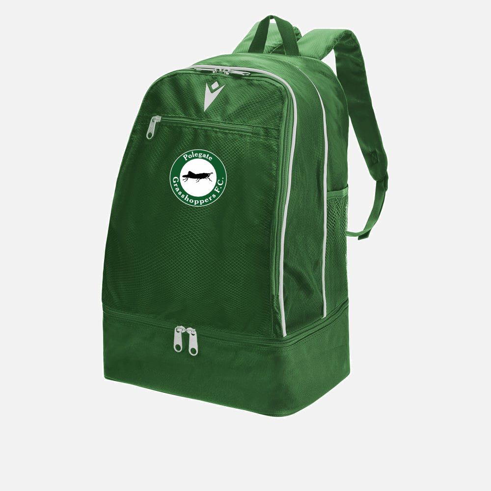 POLEGATE GRASSHOPPERS FC ACADEMY EVO GREEN RUCKSACK Macron Store Hastings