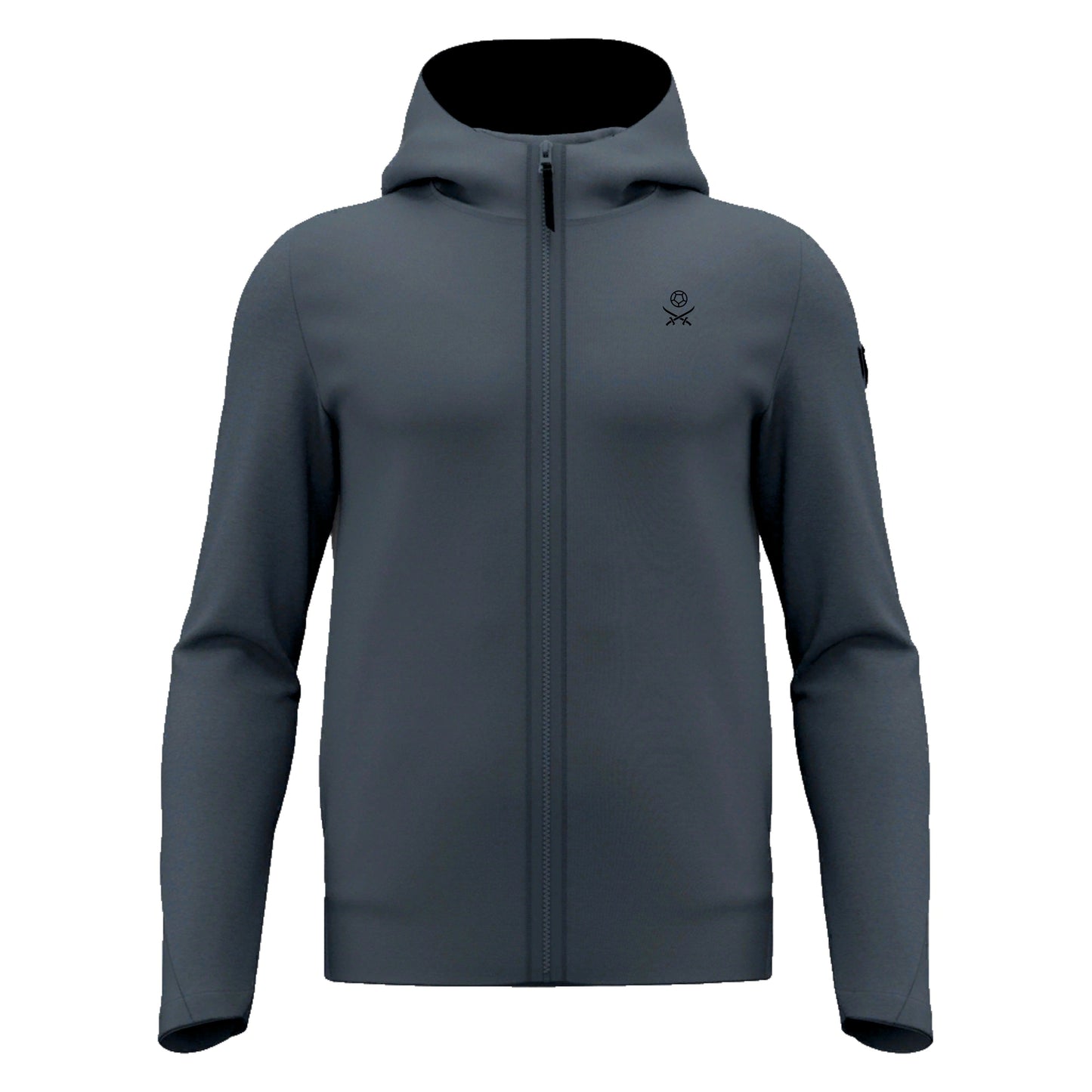BEXHILL UNITED SNR ICON MIDNIGHT GREY FULL ZIP HOODY