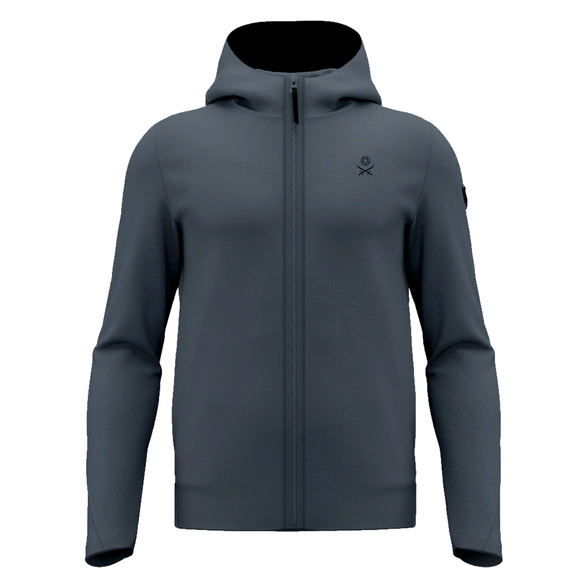 BEXHILL UNITED SNR ICON MIDNIGHT GREY FULL ZIP HOODY