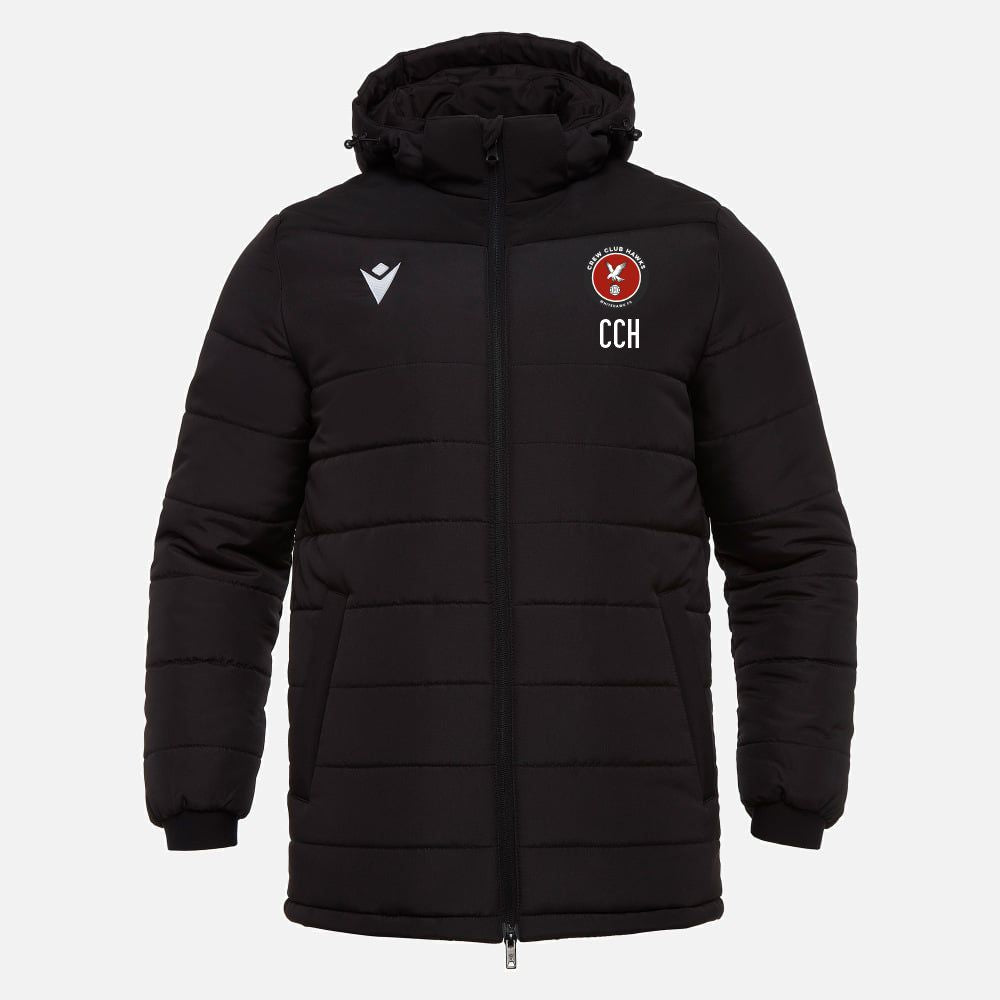 CREW CLUB HAWKS - PLAYERS BLACK NARVIK PADDED COAT Macron Store Hastings