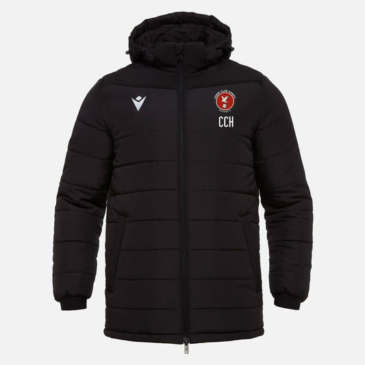 CREW CLUB HAWKS - PLAYERS BLACK NARVIK PADDED COAT Macron Store Hastings
