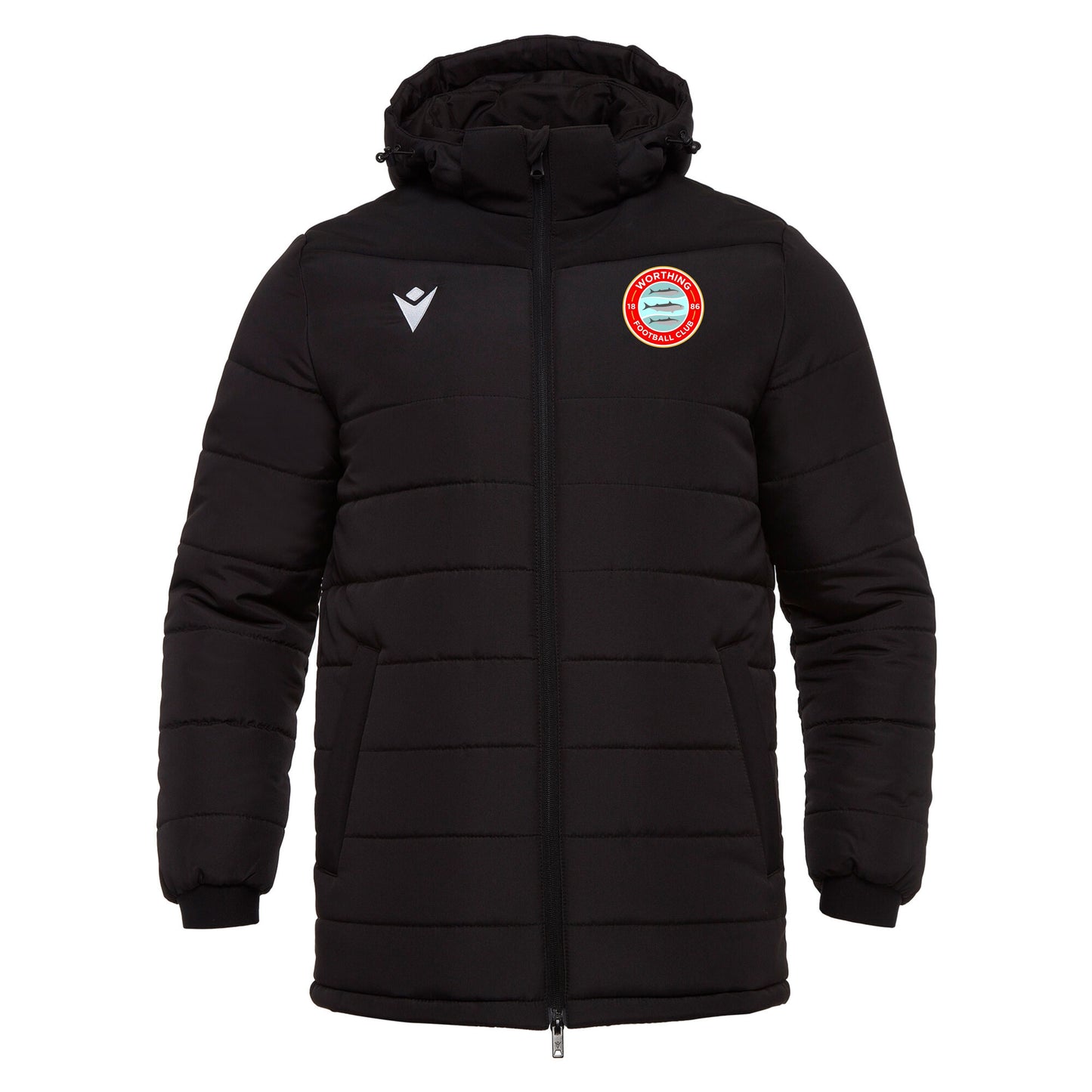 WORTHING FC SNR NARVIK PADDED JACKET - AVAILABLE IN 2 COLOURS Macron Sports Hub Hastings