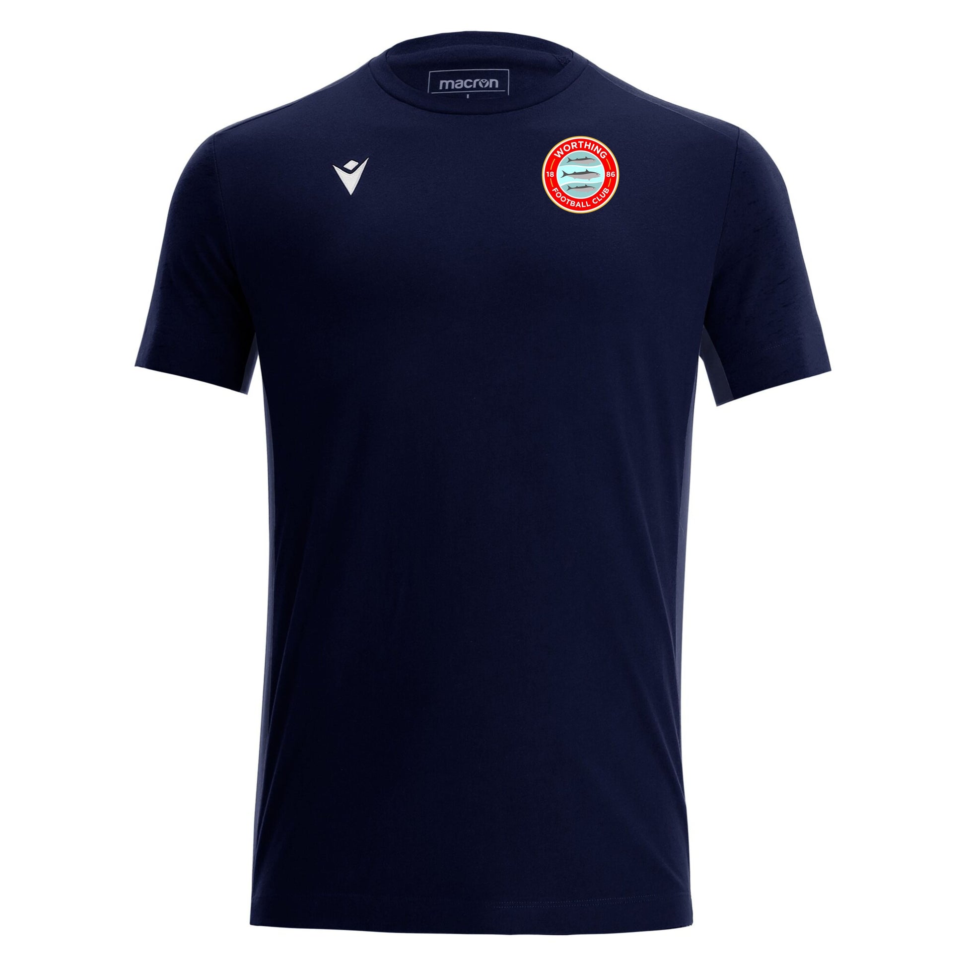 WORTHING FC SNR NEVEL COTTON TEE - AVAILABLE IN 5 COLOURS Macron Sports Hub Hastings
