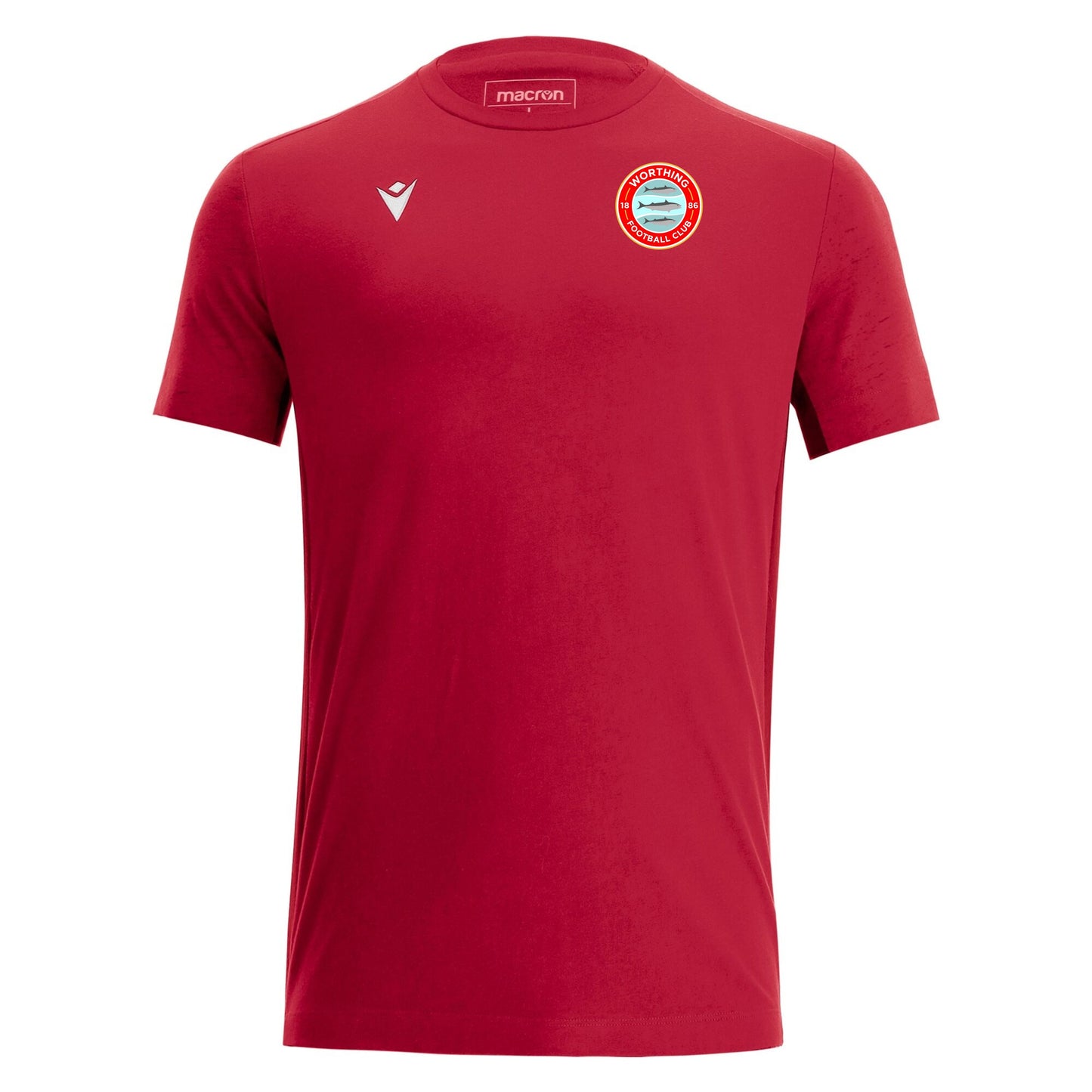 WORTHING FC SNR NEVEL COTTON TEE - AVAILABLE IN 5 COLOURS Macron Sports Hub Hastings