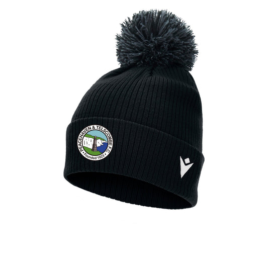 PEACEHAVEN & TELSCOMBE FC COACHES SNOW BOBBLE HAT Macron Sports Hub Hastings