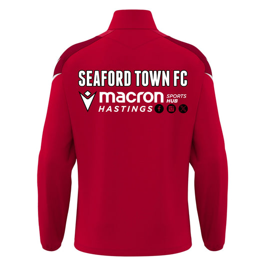 SEAFORD TOWN FC SNR PLAYERS HOLLOW 1/4 ZIP Macron Sports Hub Hastings
