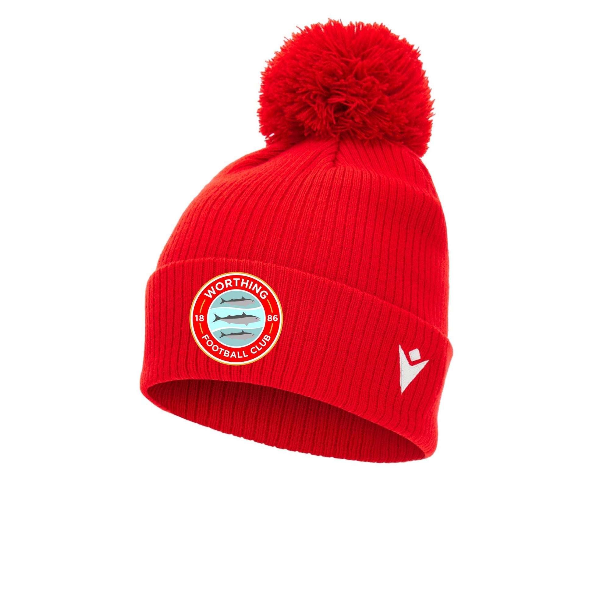 WORTHING FC  SNOW BOBBLE HAT - AVAILABLE IN 3 COLOURS Macron Sports Hub Hastings