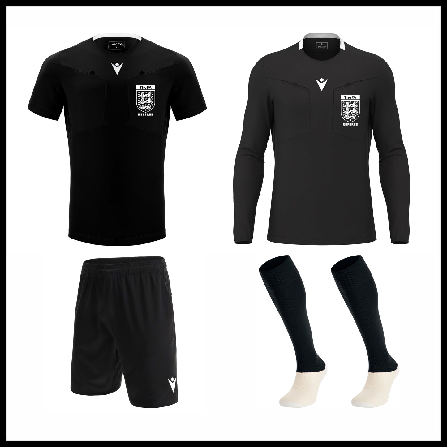 THE FA REFEREE BLACK BUNDLE Macron Sports Hub Hastings