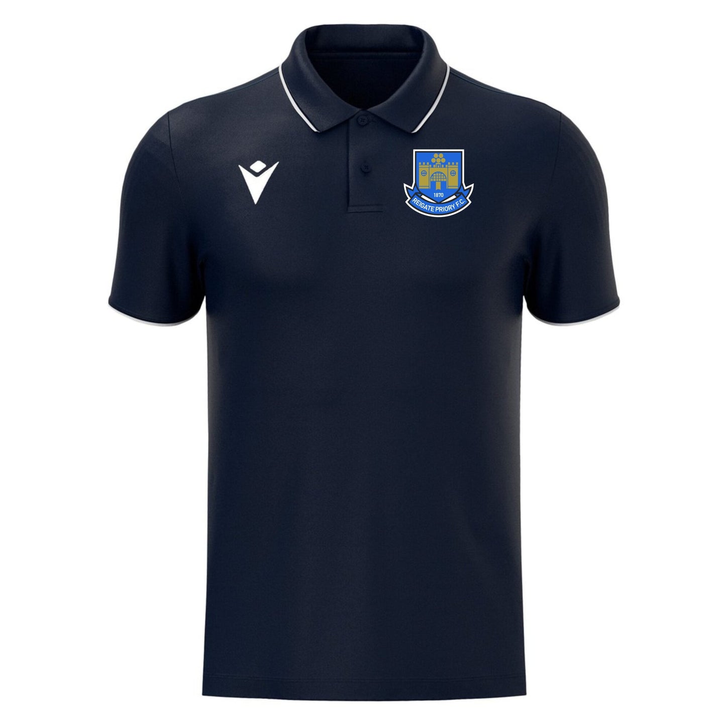 REIGATE PRIORY FC DRACO MATCH DAY POLO – AVAILABLE IN 4 COLOURS Macron Sports Hub Hastings