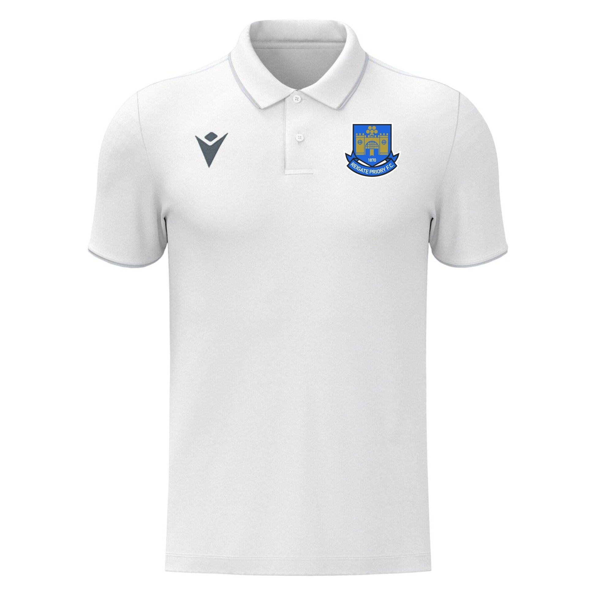 REIGATE PRIORY FC DRACO MATCH DAY POLO – AVAILABLE IN 4 COLOURS Macron Sports Hub Hastings
