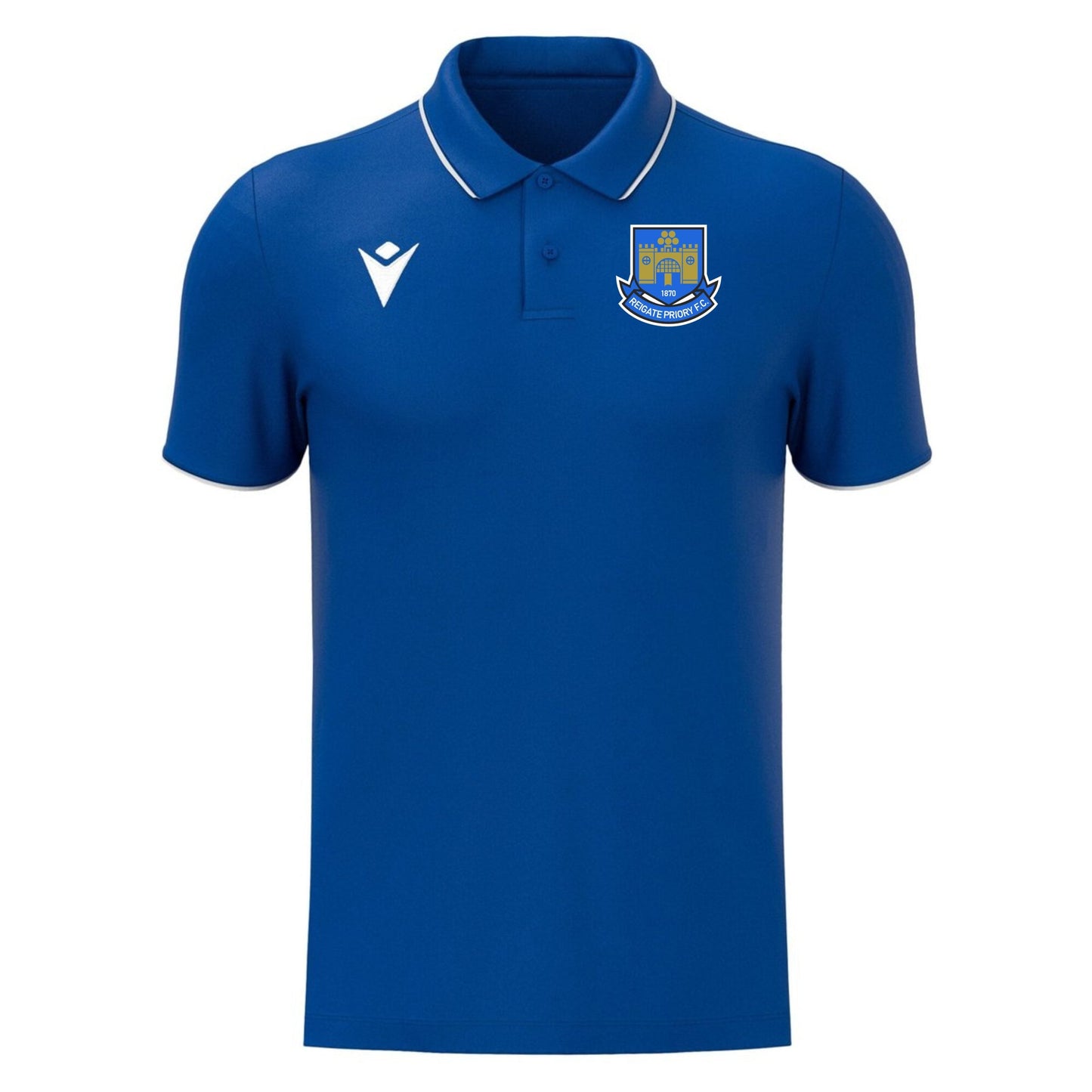 REIGATE PRIORY FC DRACO MATCH DAY POLO – AVAILABLE IN 4 COLOURS Macron Sports Hub Hastings