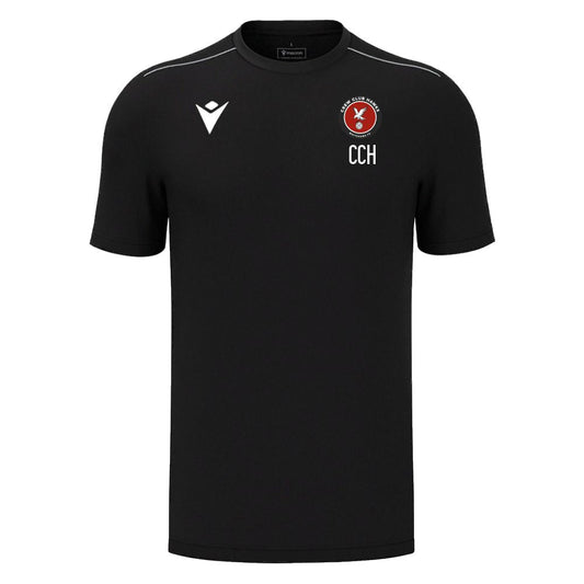 CREW CLUB HAWKS - COACHES BLACK RIGEL TRAINING TEE Macron Store Hastings