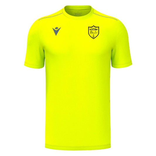 TACKLEWAY FC SNR FLUO YELLOW RIGEL TRAINING TEE Macron Store Hastings