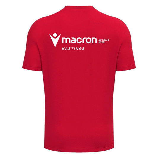 CREW CLUB HAWKS - PLAYERS RED RIGEL TRAINING TEE Macron Store Hastings