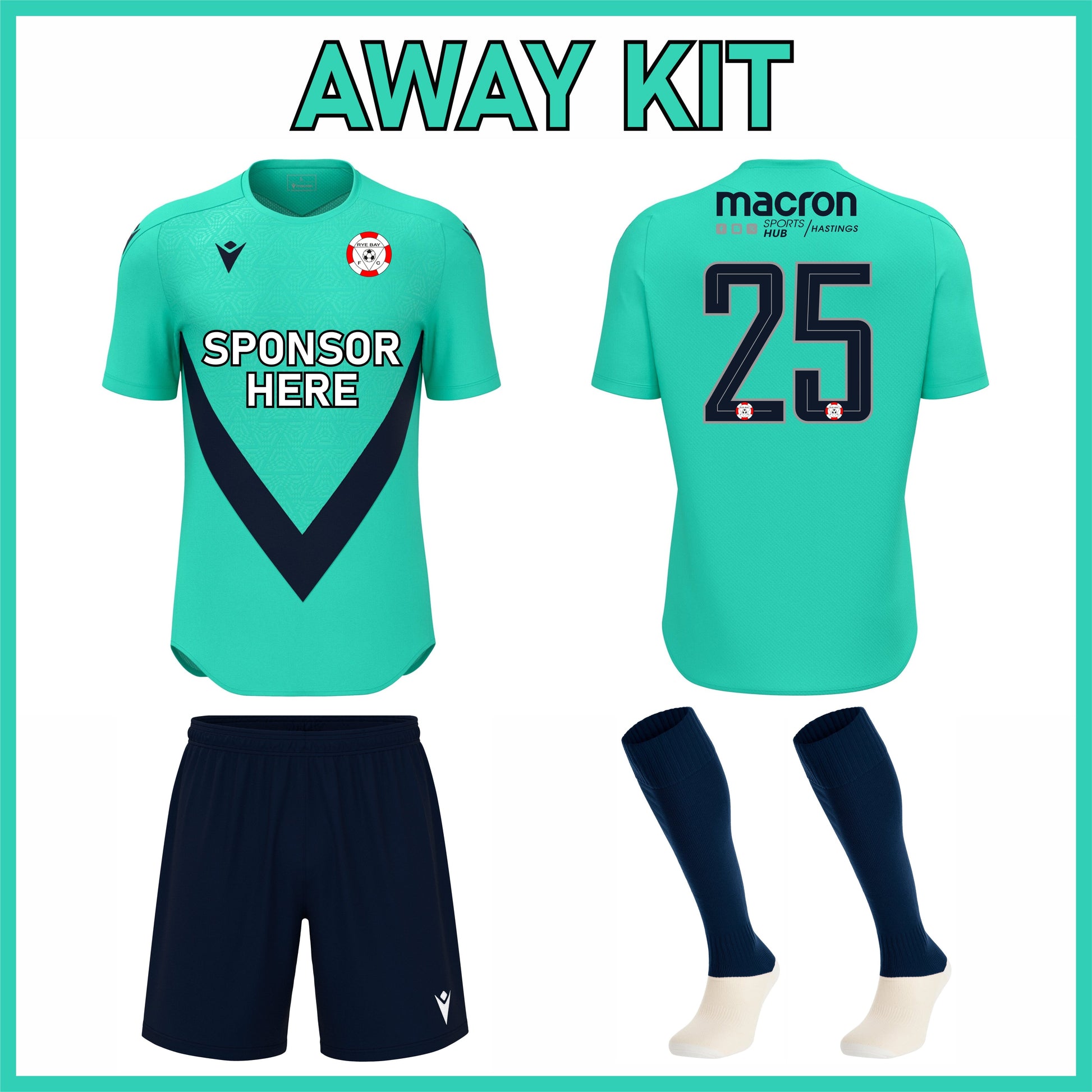 RYE BAY FC SNR AWAY MATCH KIT Macron Sports Hub Hastings