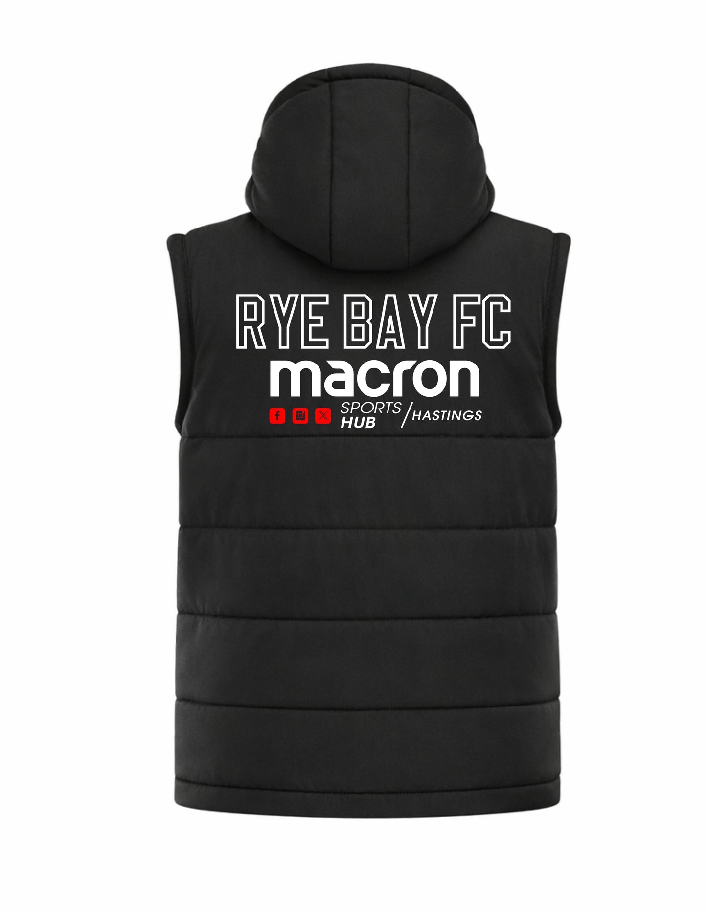 RYE BAY FC COACHES DUALITY GILET Macron Sports Hub Hastings