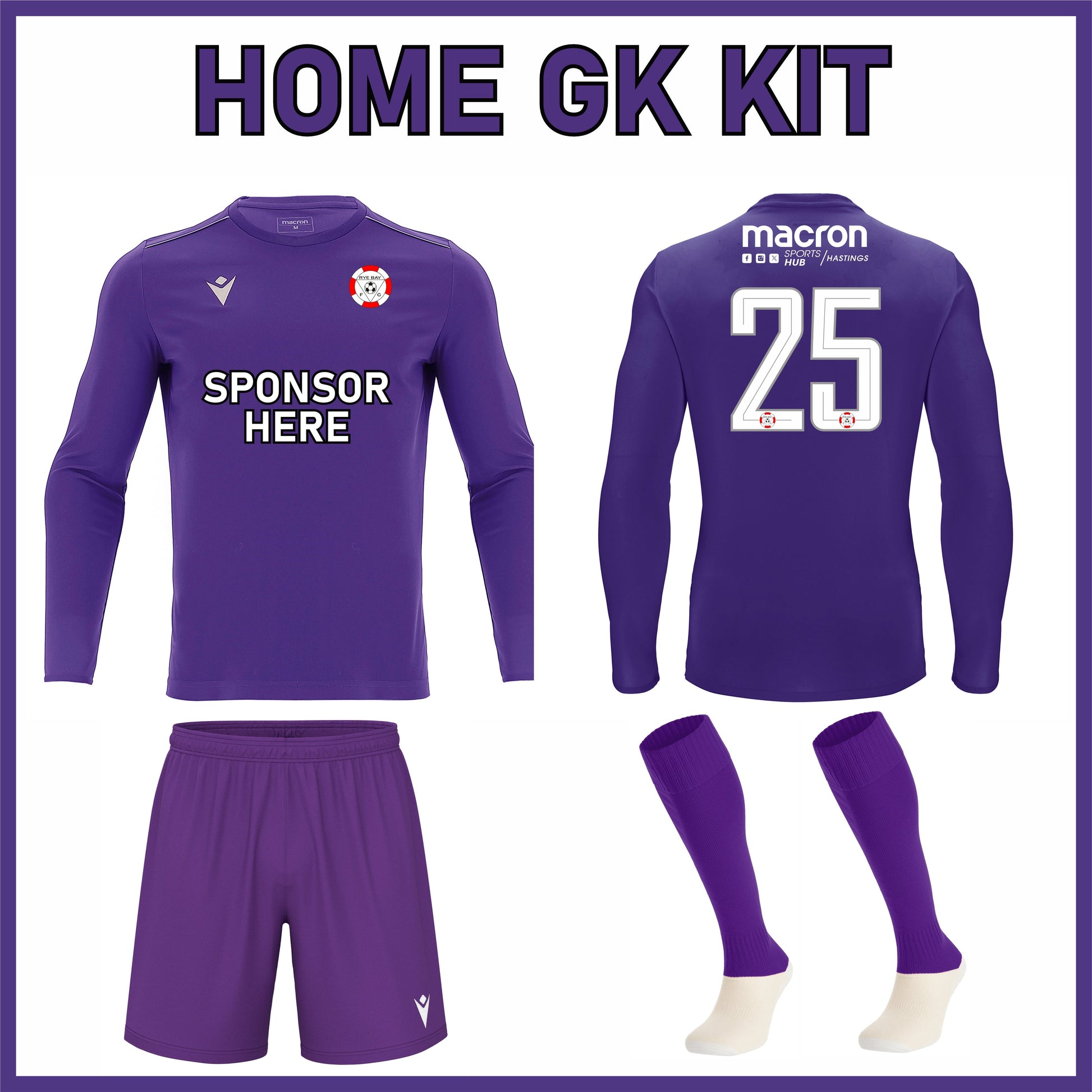 RYE BAY FC SNR HOME GK MATCH KIT Macron Sports Hub Hastings