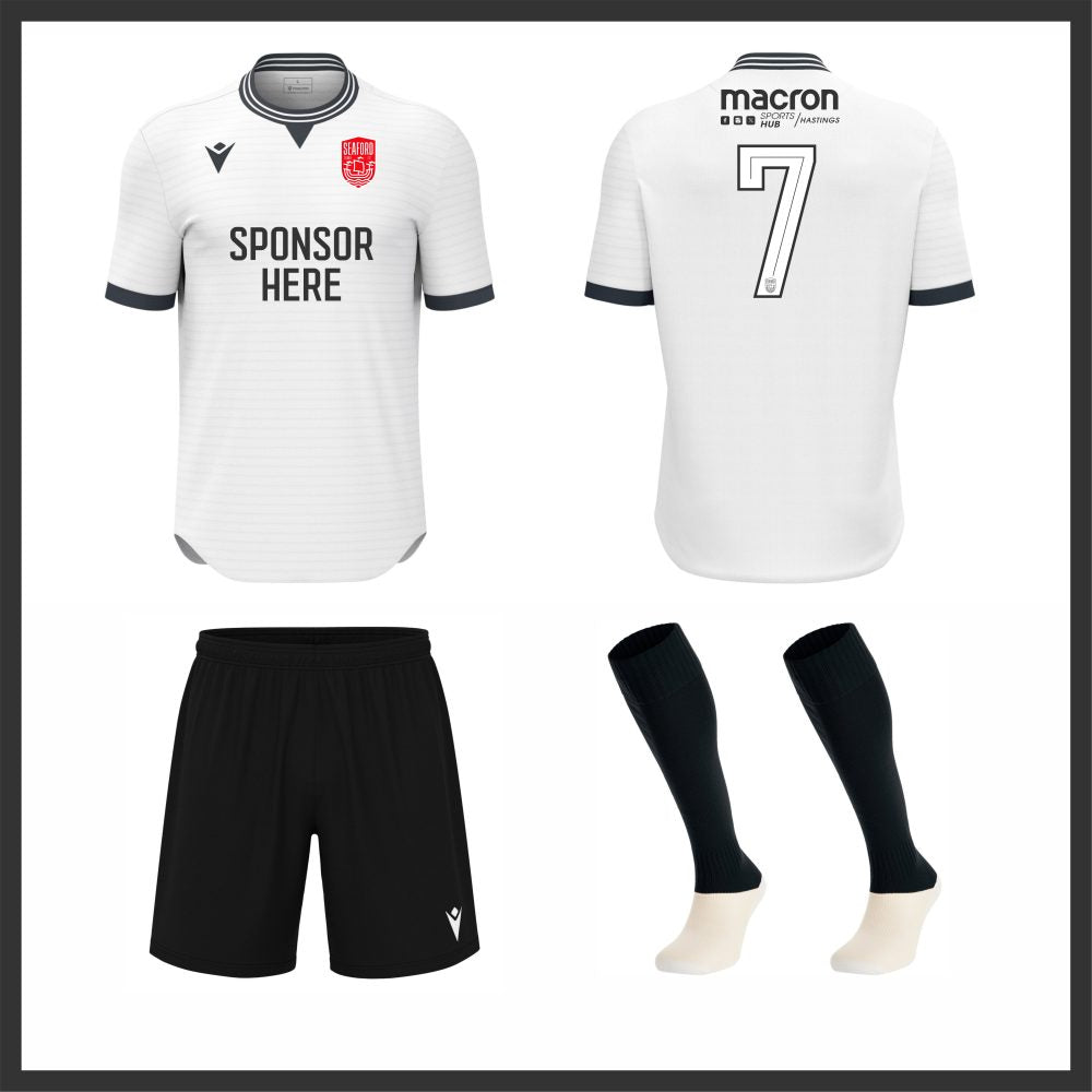 SNR SEAFORD TOWN FC AWAY MATCH KIT Macron Sports Hub Hastings
