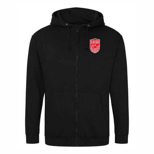 JNR SEAFORD TOWN FC BLACK ZIPPED CLUB HOODY Macron Store Hastings