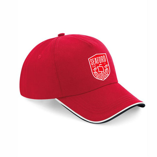 SEAFORD TOWN FC RED/WHITE CAP Macron Store Hastings