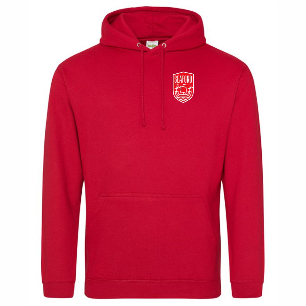 SNR SEAFORD TOWN FC RED CLUB HOODY Macron Store Hastings