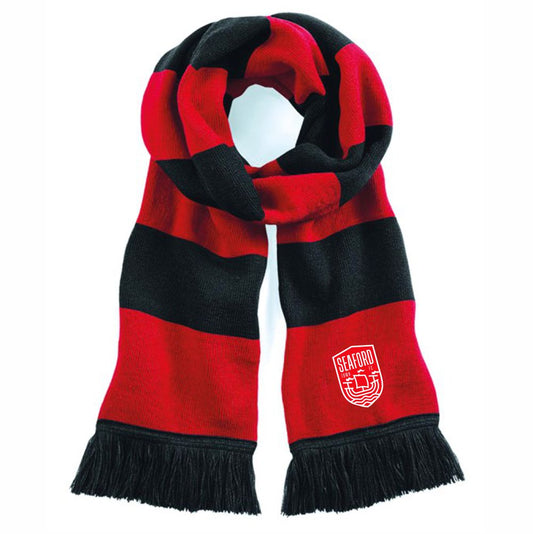 SEAFORD TOWN FC RED/BLACK SCARF Macron Store Hastings