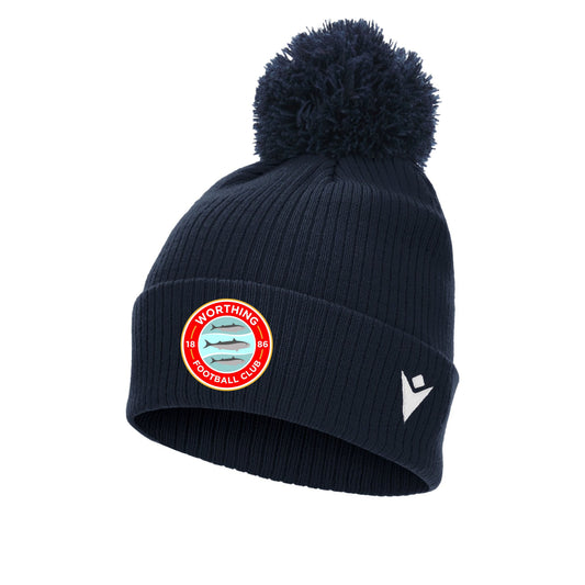 WORTHING FC  SNOW BOBBLE HAT - AVAILABLE IN 3 COLOURS Macron Sports Hub Hastings