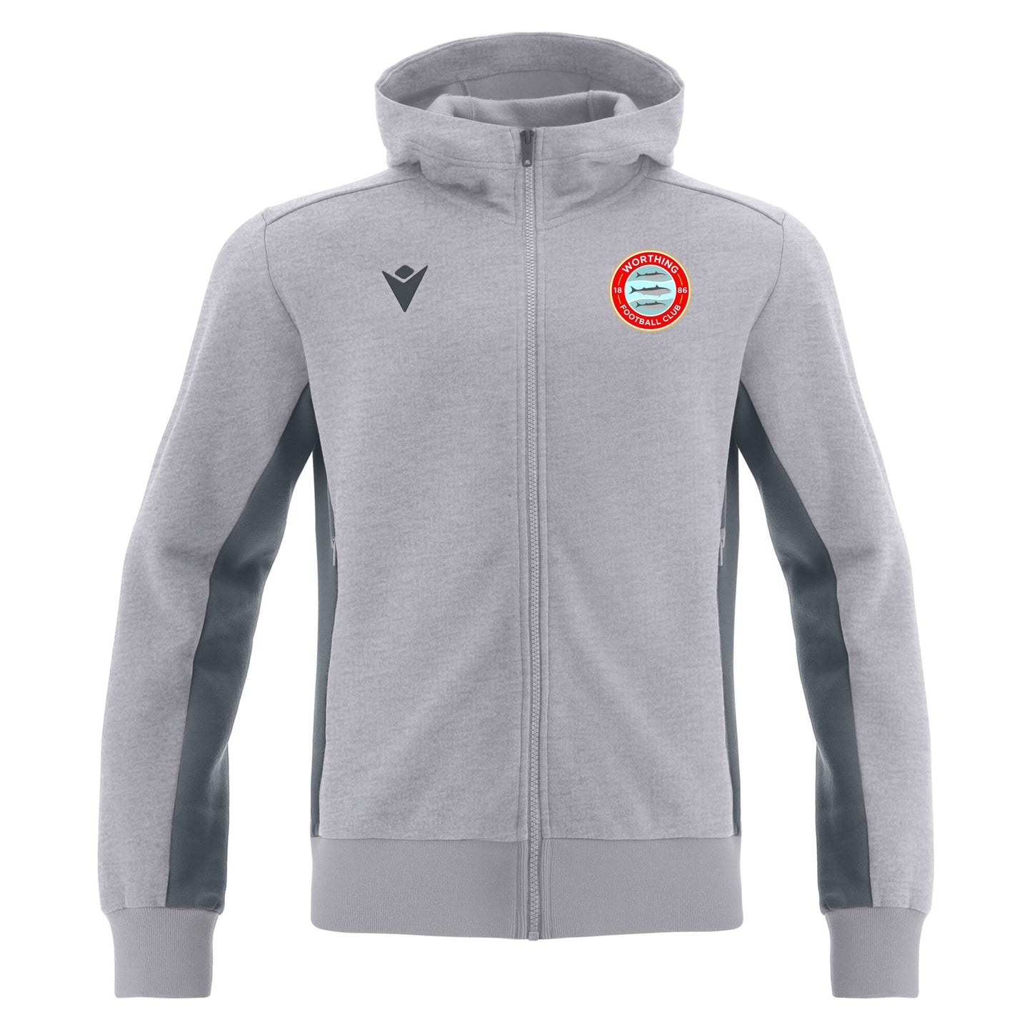 WORTHING FC SNR TRUMPET FULL LENGTH ZIP HOODIE - AVAILABLE IN 5 COLOURS Macron Sports Hub Hastings