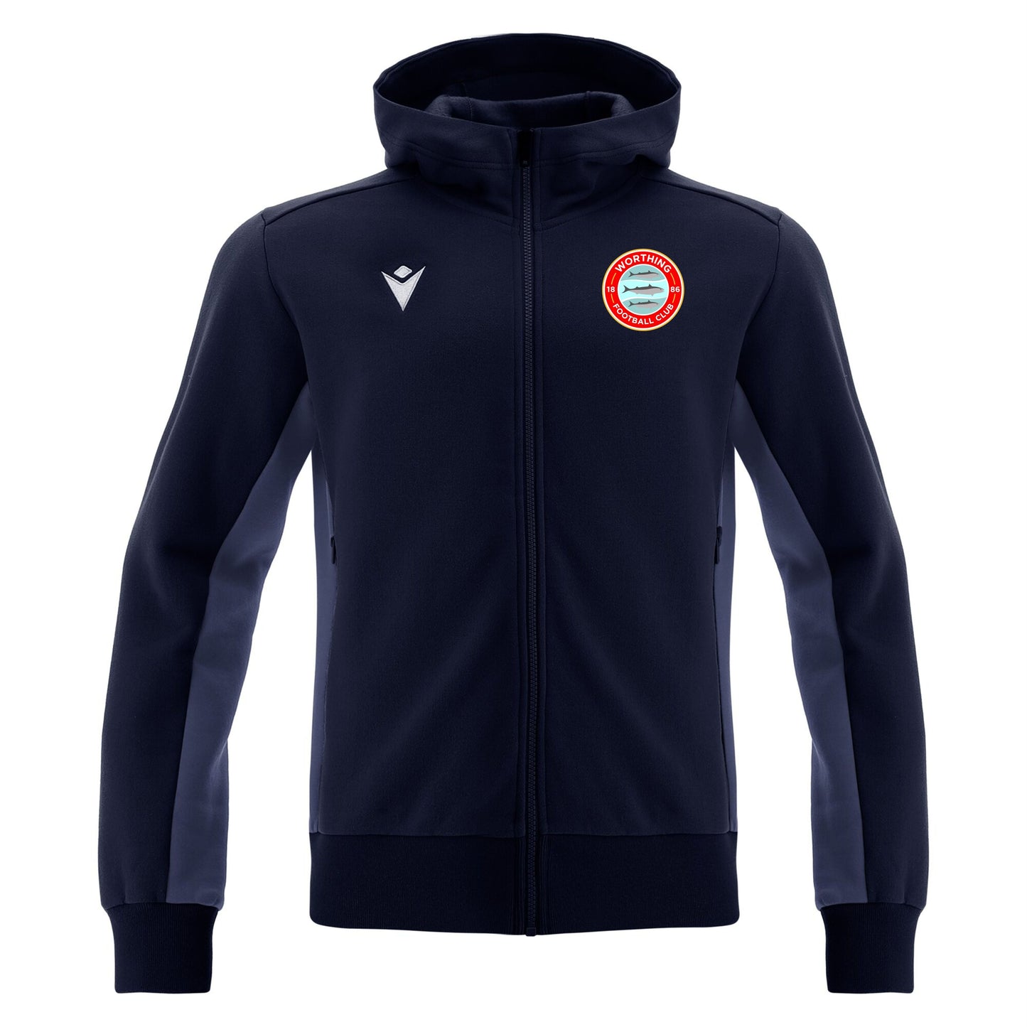 WORTHING FC JNR TRUMPET FULL LENGTH ZIP HOODIE - AVAILABLE IN 5 COLOURS Macron Sports Hub Hastings