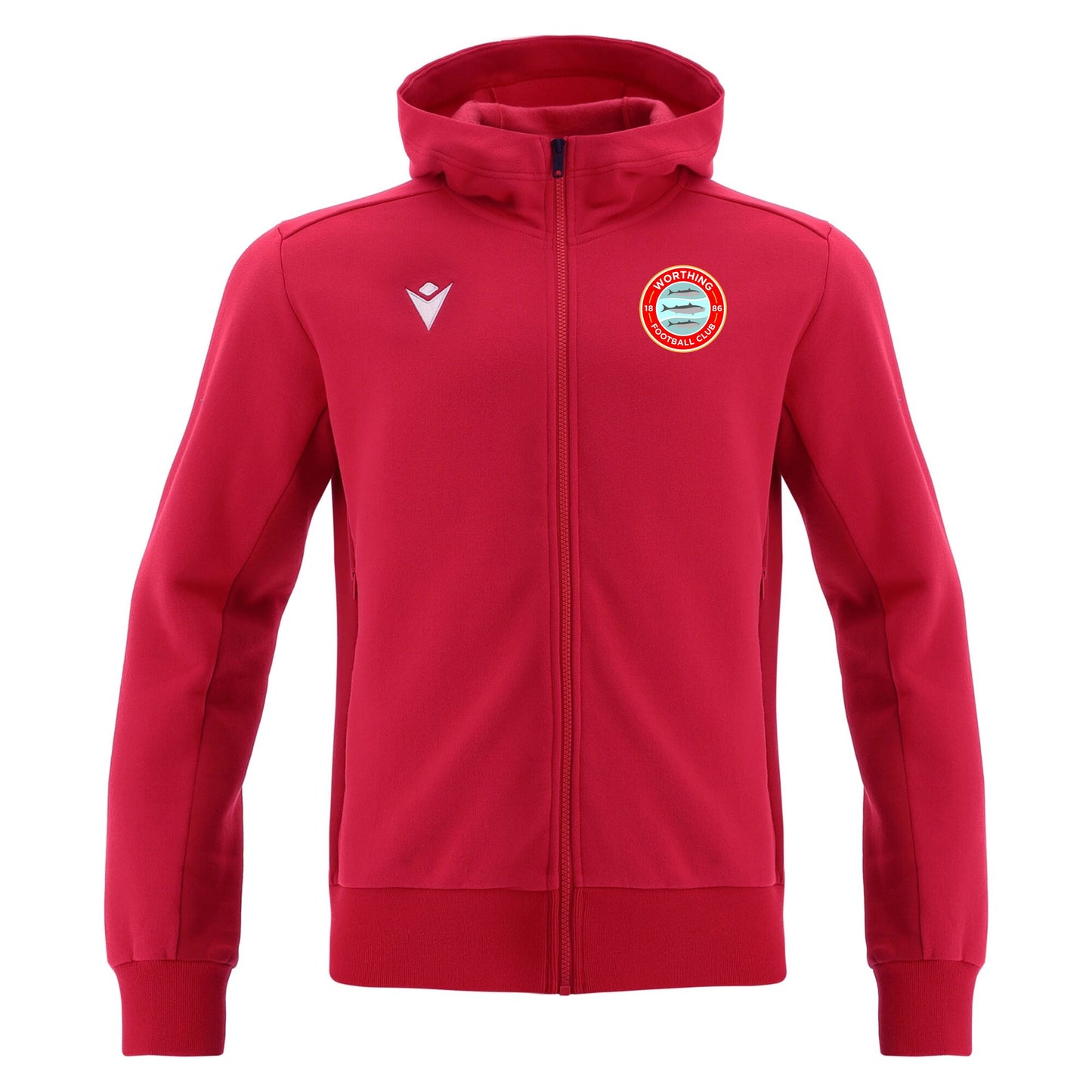 WORTHING FC JNR TRUMPET FULL LENGTH ZIP HOODIE - AVAILABLE IN 5 COLOURS Macron Sports Hub Hastings