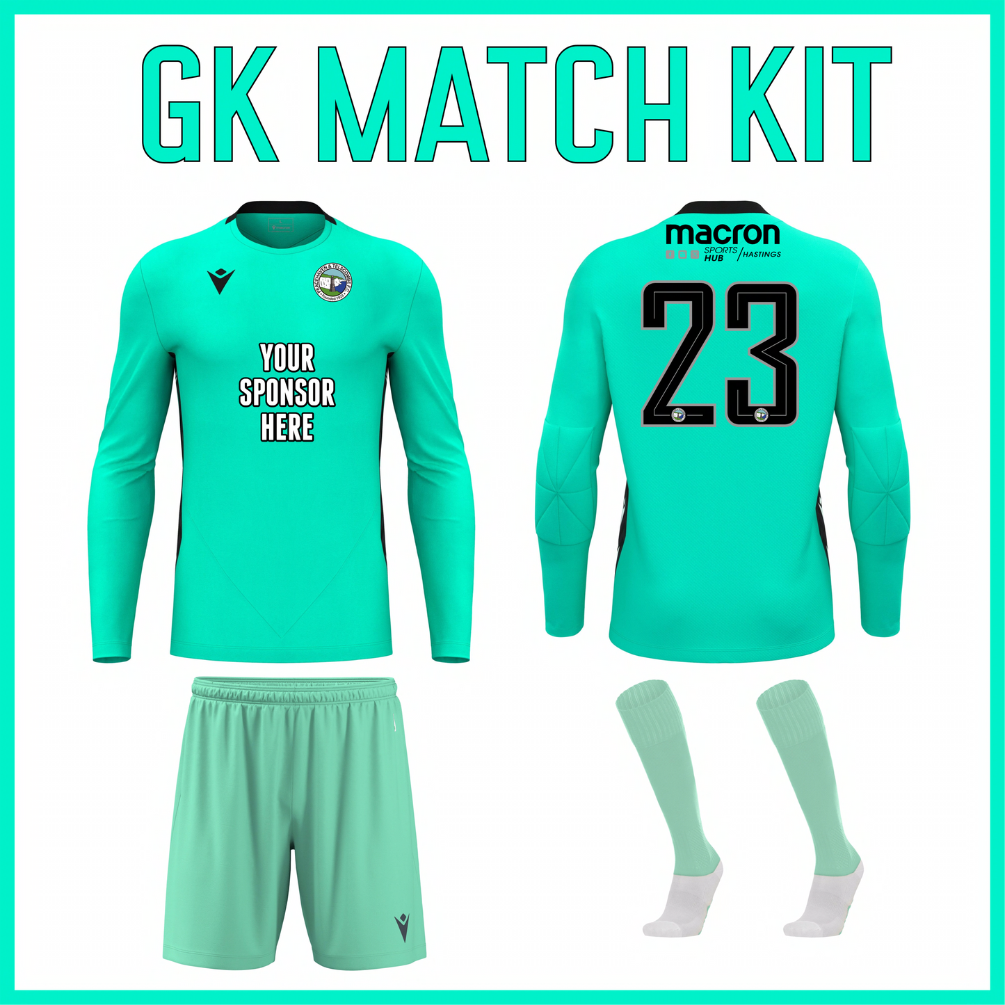 SNR PEACEHAVEN & TELSCOMBE GK AWAY MATCH DAY BUNDLE Macron Sports Hub Hastings