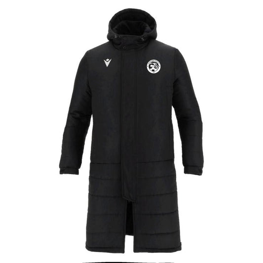 EASTBOURNE UNITED AFC SNR TURVEY LONG BENCHCOAT Macron Store Hastings