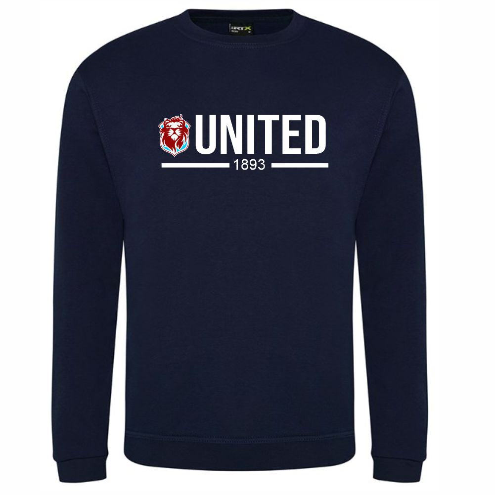 HASTINGS UNITED FC -“UNITED” HUFC SWEATSHIRT – Available in 7 colours