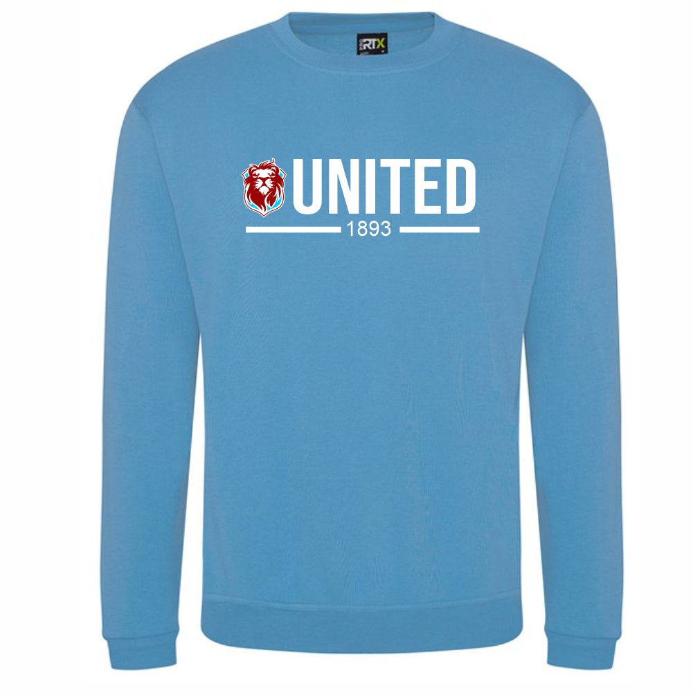 HASTINGS UNITED FC -“UNITED” HUFC SWEATSHIRT – Available in 7 colours