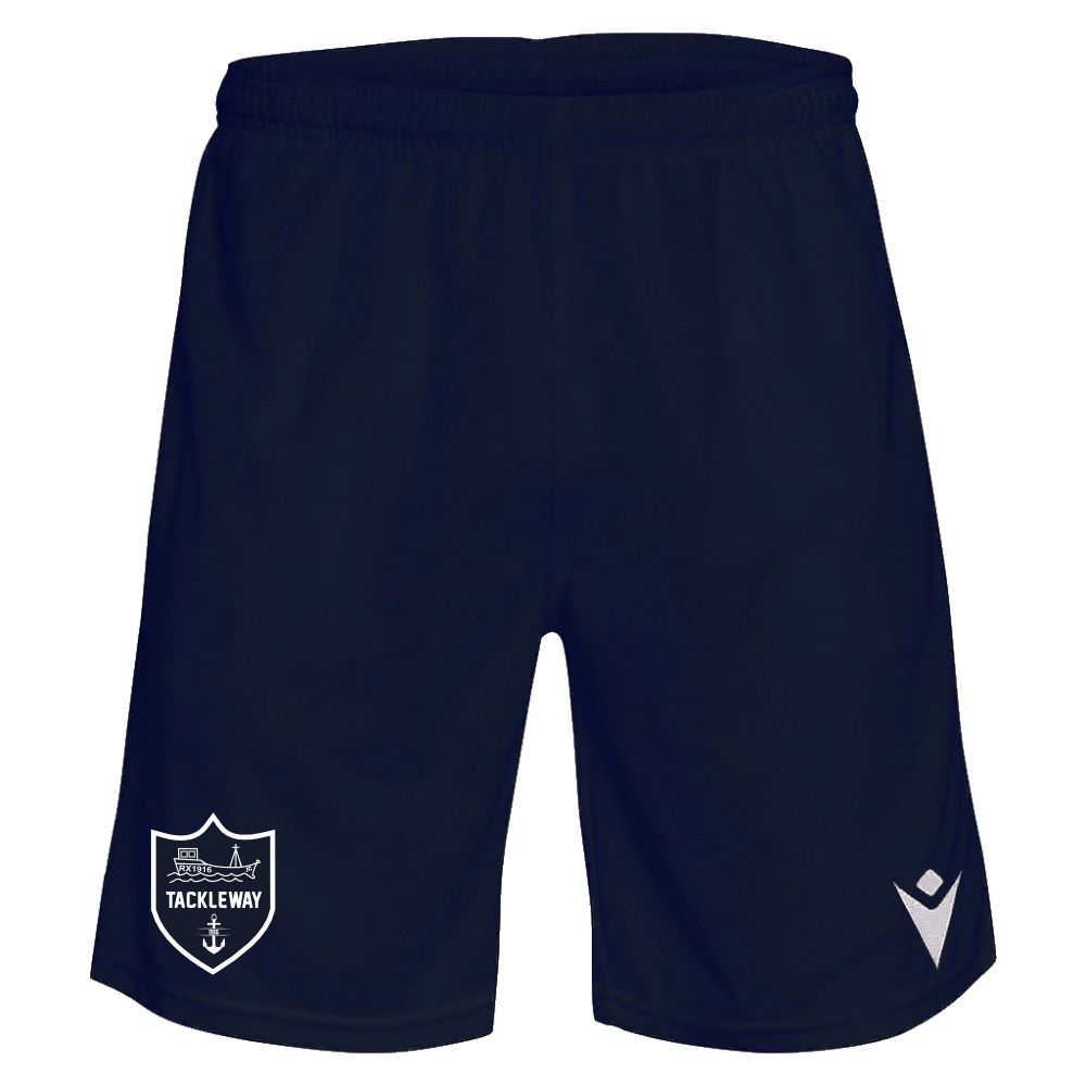 TACKLEWAY FC SNR NAVY/WHITE LEISURE SHORTS Macron Store Hastings