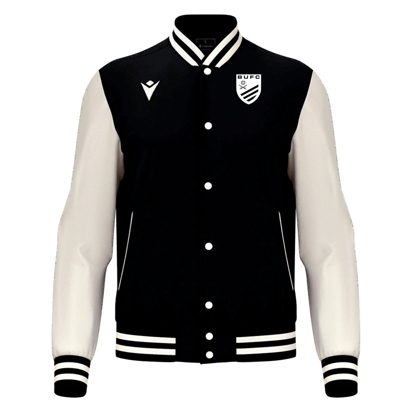 BEXHILL UNITED JNR VARSITY BLACK/WHITE JACKET